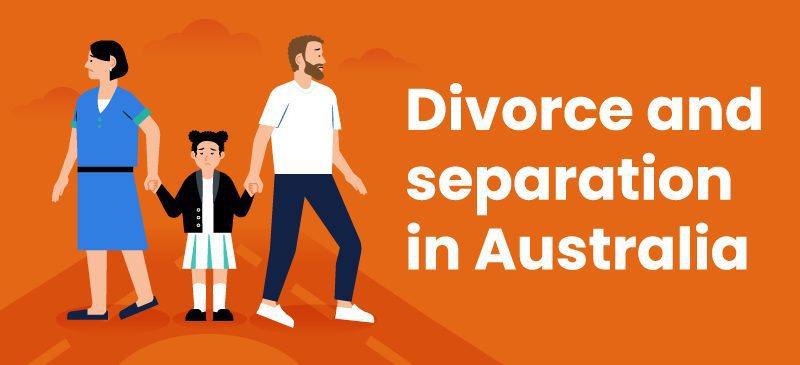 Divorce and separation in Australia cartoon header