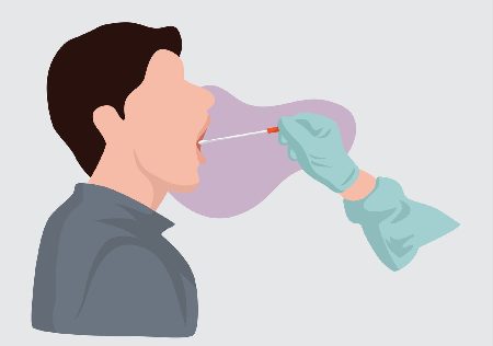 cartoon graphic of mouth swab for court-ordered paternity test
